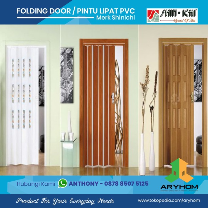  Jual  Jual  FOLDING DOOR Pintu  lipat  PVC  SHINICHI Jakarta 