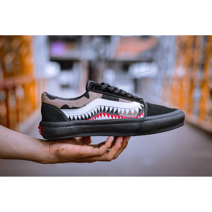 vans x bape sharktooth
