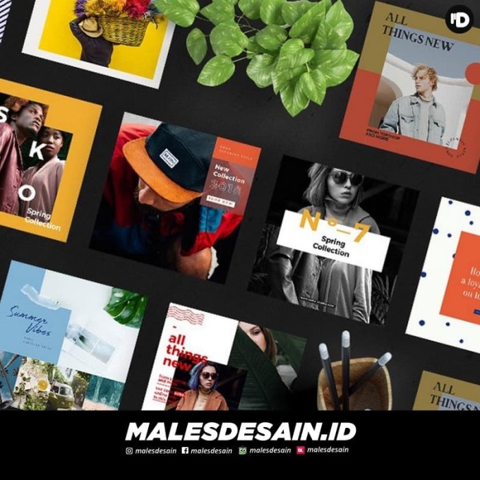 Jual Koleksi Desain  Instagram Feed Keren Template  