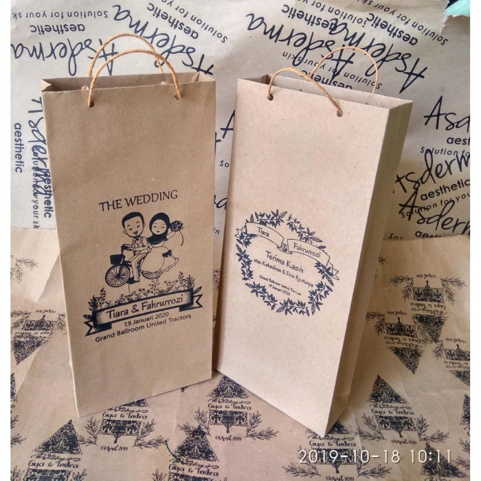 Jual Paperbag Tas  Kertas  Kraft Souvenir  Pernikahan Kab 