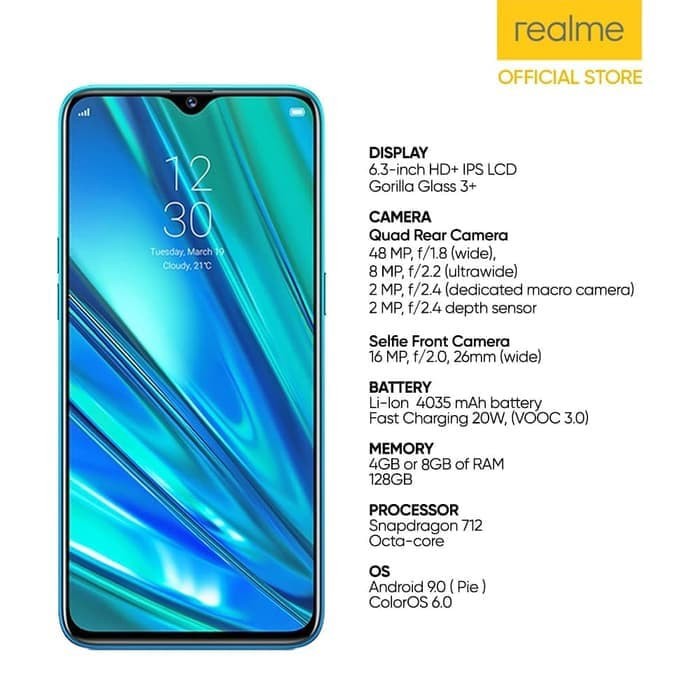 Jual Realme 5 Pro 8/128 GB (RAM 8GB Internal 128GB) - Garansi Resmi