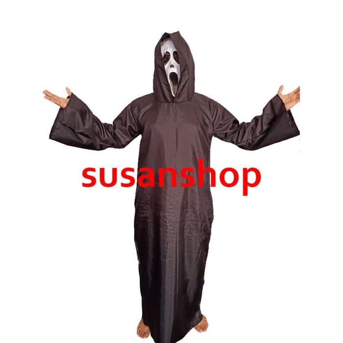 Jual Paket Kostum Scream Topeng Dan Jubah Halloween Seram Dewasa Kota Depok Susan Shop Tokopedia