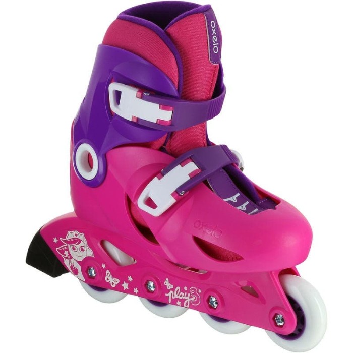 Jual Sepatu  Roda  Anak Play 3 Kids Skates Oxelo  Pink 