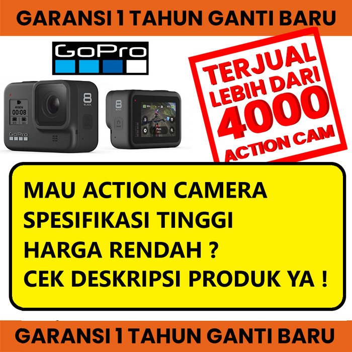 Jual GOPRO HERO 8 BLACK Action Camera 12MP 4K 60FPS