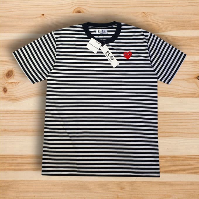 comme des garcons striped t shirt