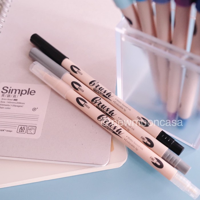 Jual DS Dual Brush Pen Waterbased sketch Marker spidol