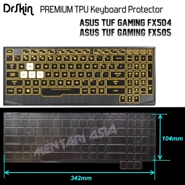 Jual Keyboard Protector ASUS TUF FX504 FX505 - DrSkin 