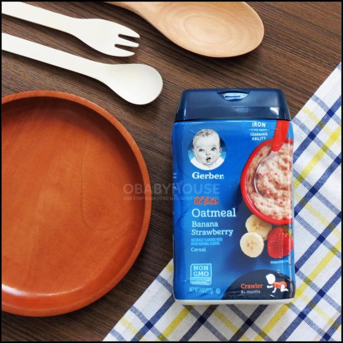 gerber lil bits oatmeal banana strawberry cereal