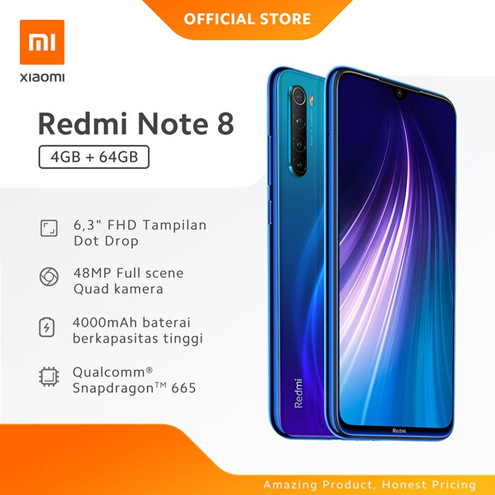 Jual Xiaomi Redmi Note 8 - [4GB/64GB] - Garansi Resmi 1