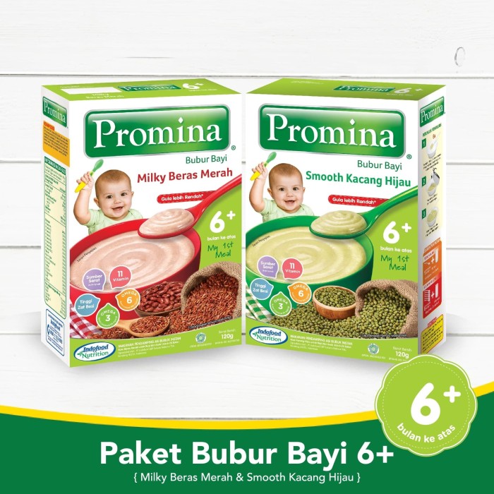 Jual Paket Promina Bubur Bayi 6+ 120 Gr 2 Pcs - Beras ...