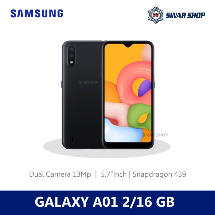 Jual Samsung Galaxy A01 Ram 2/16 - Garansi Resmi - Hitam