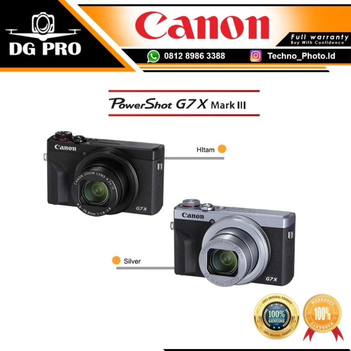 Jual Canon PowerShot G7X Mark III Distri - G7X G7 X Mark 3 - Kamera