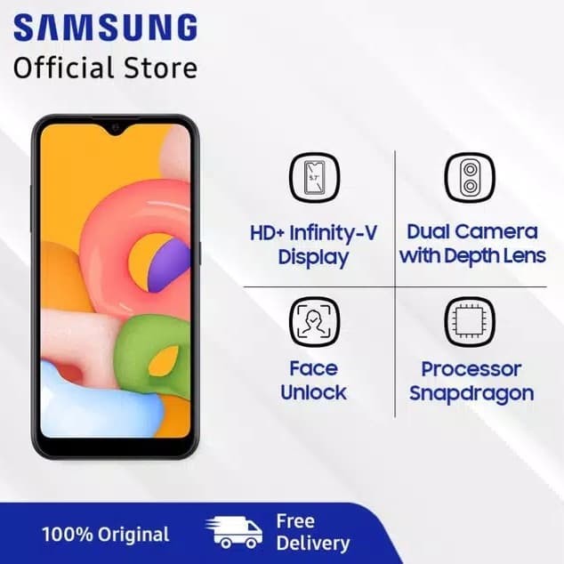 Jual Samsung Galaxy A01 Ram 2 16gb Garansi Resmi Hitam Kota Kediri Garden Cell Official Tokopedia