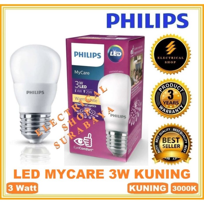 Jual PHILIPS  LAMPU  LED BULB 3 5W 3 5 WATT KUNING 