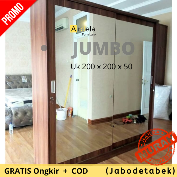 Jual Lemari Pakaian Jumbo Ukuran Besar Pintu Sliding Full ...