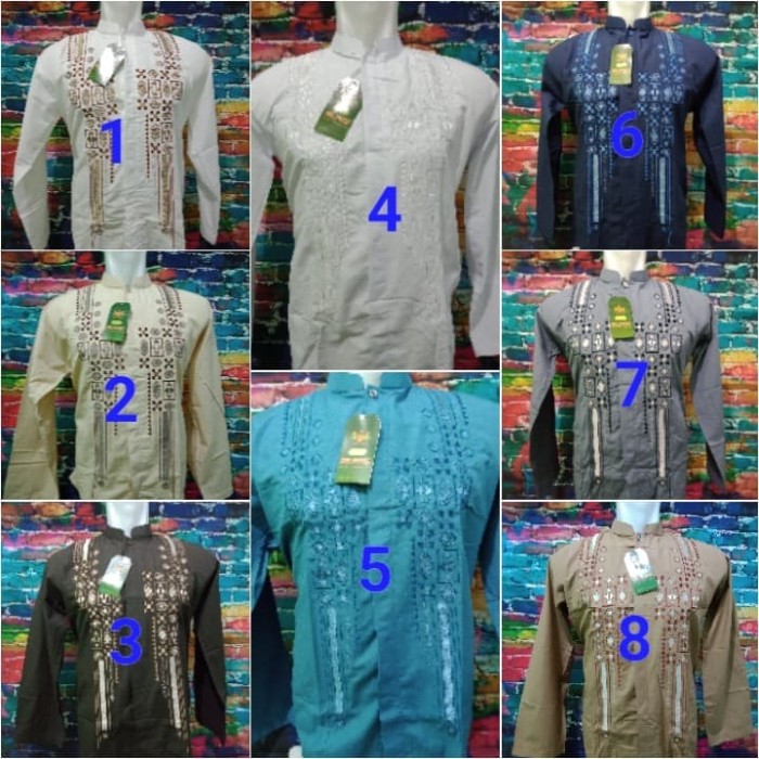 Jual Baju  Koko  Lengan Panjang Pria Dewasa Bahan Katun 