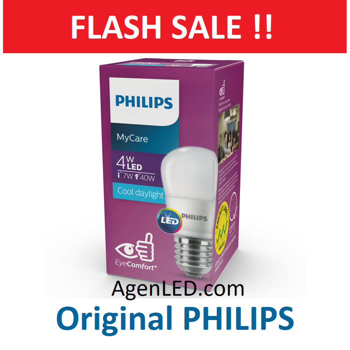 Jual PHILIPS Lampu LED 4W Bulb Bohlam 4 w watt philip 4watt putih white
