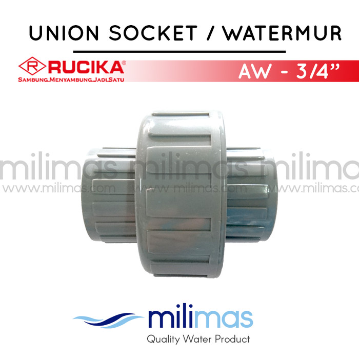 Jual Rucika Wavin - Watermur/Watermoor/Union Socket 0.75 Inch (3/4 ...