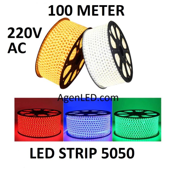 Jual Lampu Led Strip Selang Smd 5050 100m 220v Ac Outdoor Kotak 100 M Meter Jakarta Pusat Agenled 