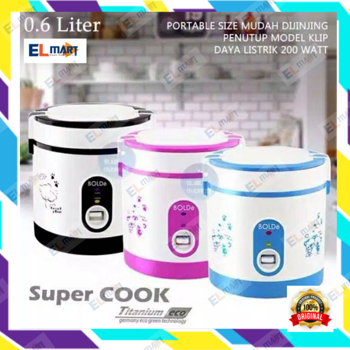 Jual Rice cooker mini 0,6L BOLde Super Cook Titanium Eco 0,6 Liter