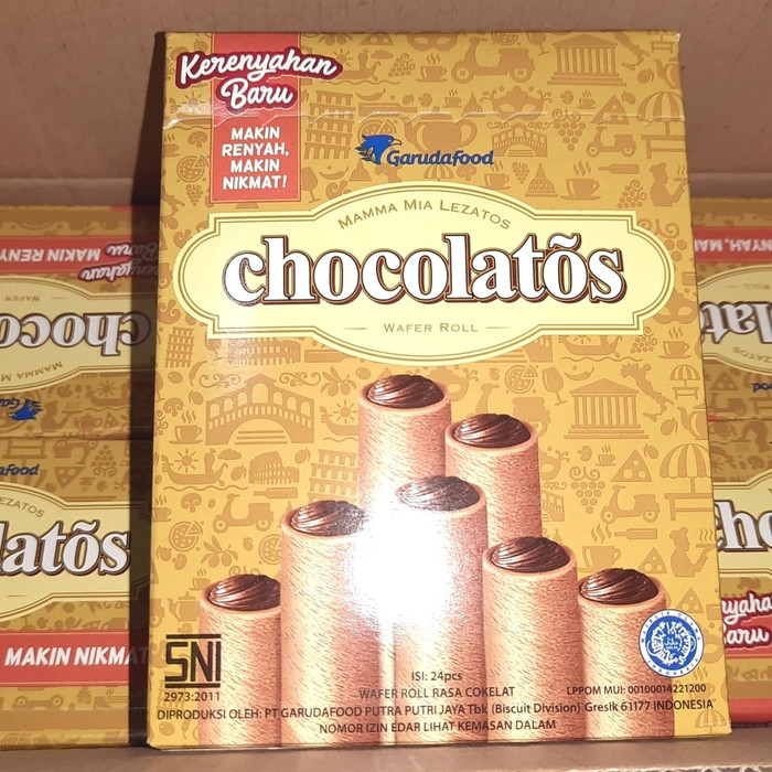 Jual Chocolatos Wafer Roll 1 box isi 24pcs Kota Surabaya