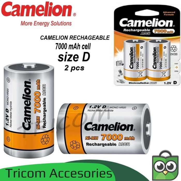 Jual Baterai Size D Rechargeable Camelion 7000 mAh