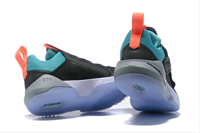 black and blue lebrons