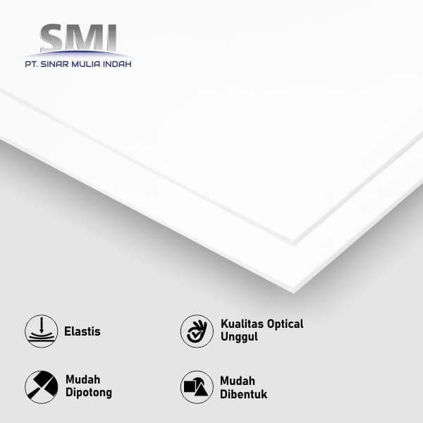 Jual Akrilik Lembaran Putih Susu Solid 2MM x 1M x 2M SMI Jual Akrilik Lembaran Putih Susu Solid 2MM x 1M x 2M SMI