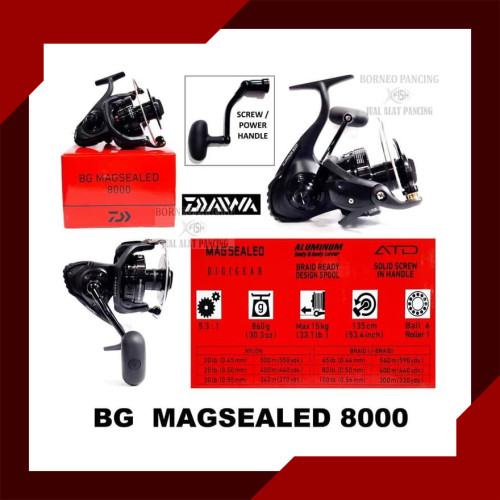 daiwa bg 8000 magsealed