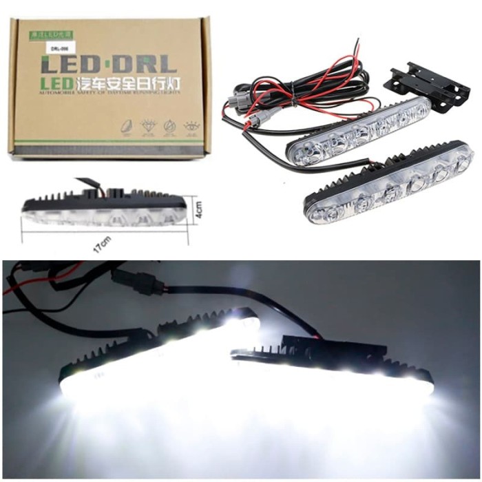  Jual  LAMPU  DRL LED  MODEL FORTUNER  6 TITIK ISI 2PC LAMPU  