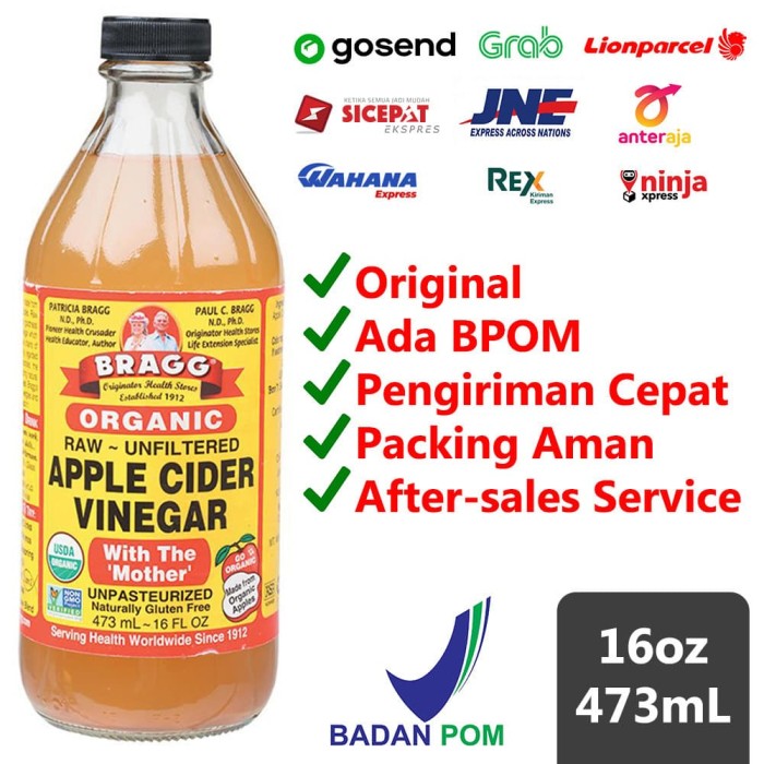 Jual BRAGG Apple Cider Vinegar | 473ml | Cuka Apel - Kota ...