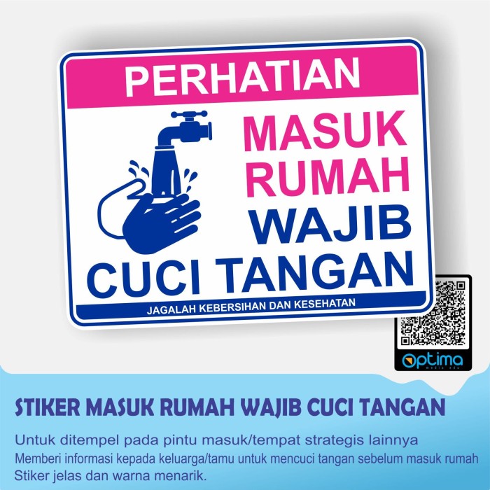 35+ Terbaik Untuk Stiker Wajib Cuci Tangan Sebelum Masuk Rumah