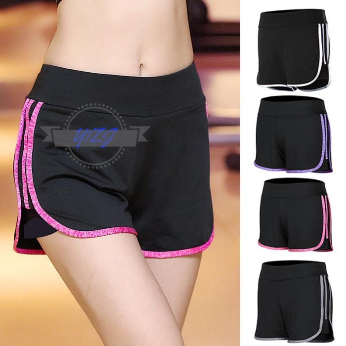 Jual Celana Pendek Wanita 2 In 1 Bahan Mesh Quick Dry Jual Celana Pendek Wanita 2 In 1 Bahan Mesh Quick Dry