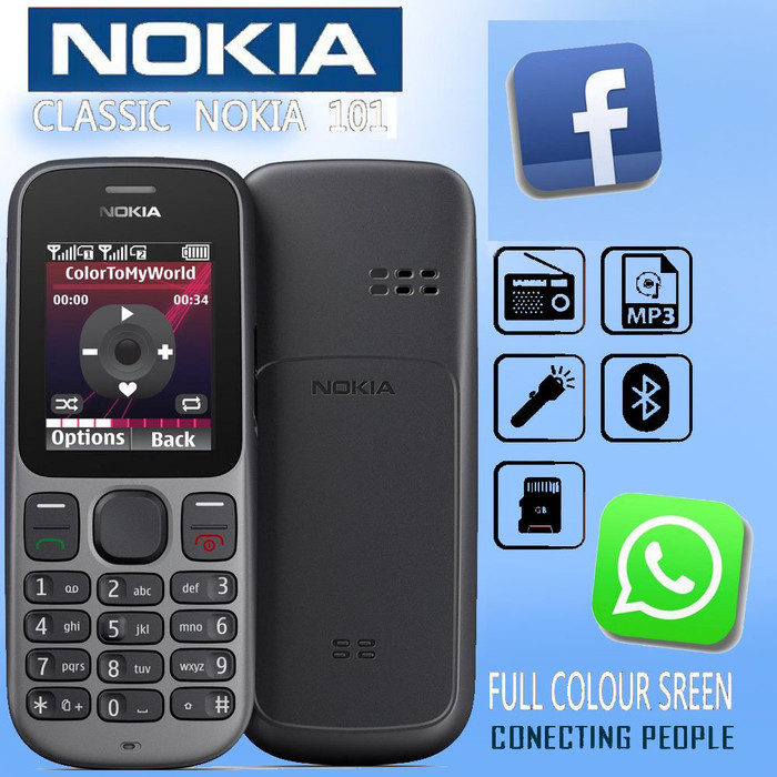 Jual Unik HP FACEBOOK WHATSAPP NOKIA 101 TERMURAH HP SOSMED Diskon