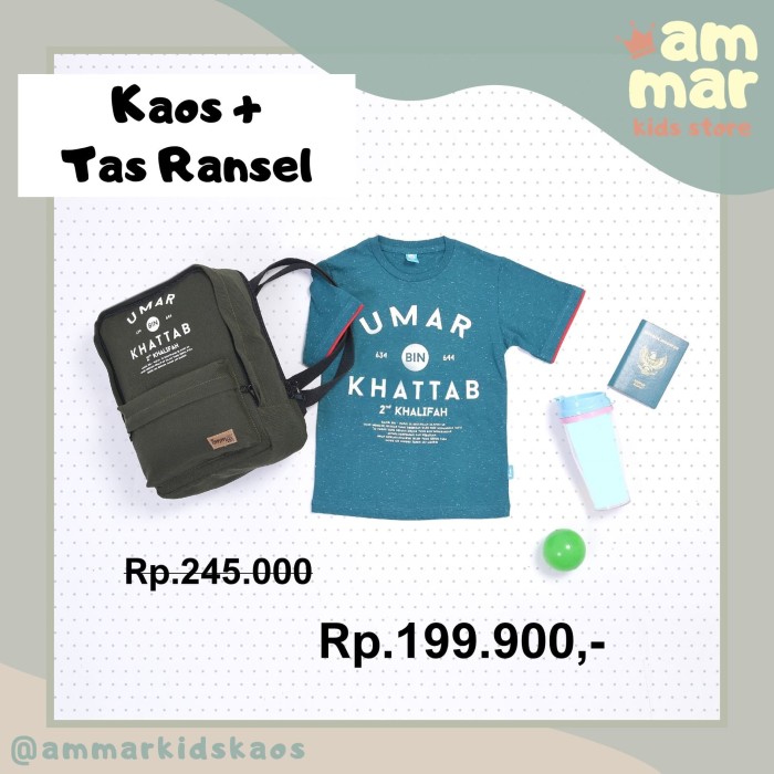 Jual Ammar Kids Paket Bundling KH02 Kaos  Anak  BK02 