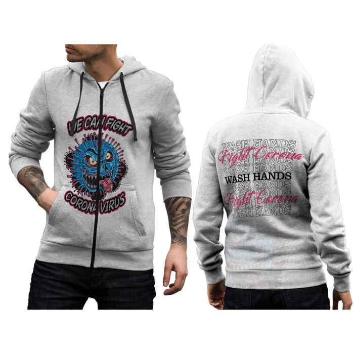 hooded zipper sweater