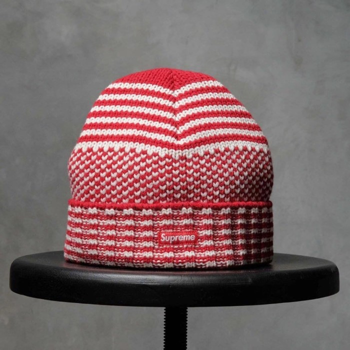 supreme jacquard beanie