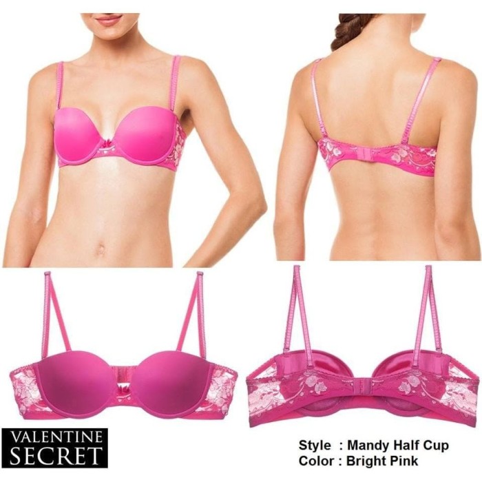 Jual Bra Valentine Secret Style Mandy Half Cup Color Bright Pink Awet Jakarta Pusat Unggulshop3 Tokopedia
