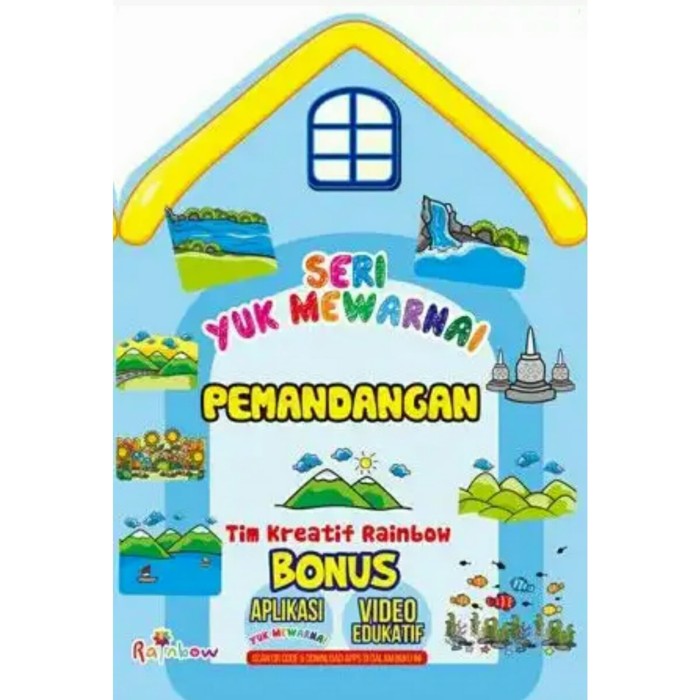 Gambar Mewarnai Pemandangan Rumah Gabrez