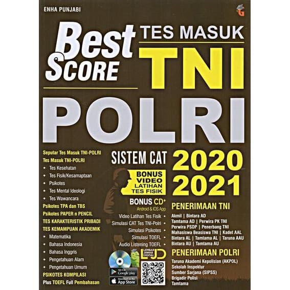 Jual Buku Best Score Tes Tni Masuk Tni Polri Sitem Cat 2020 2021 Kab Tangerang Owbyl Store Tokopedia