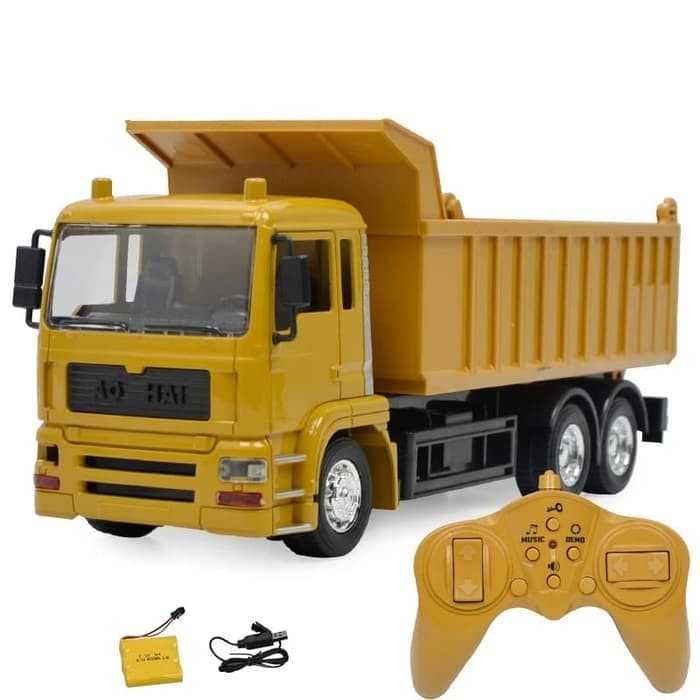 Jual rc alat berat dump  truck  AOHAI 3824 skala 1 24 mainan  