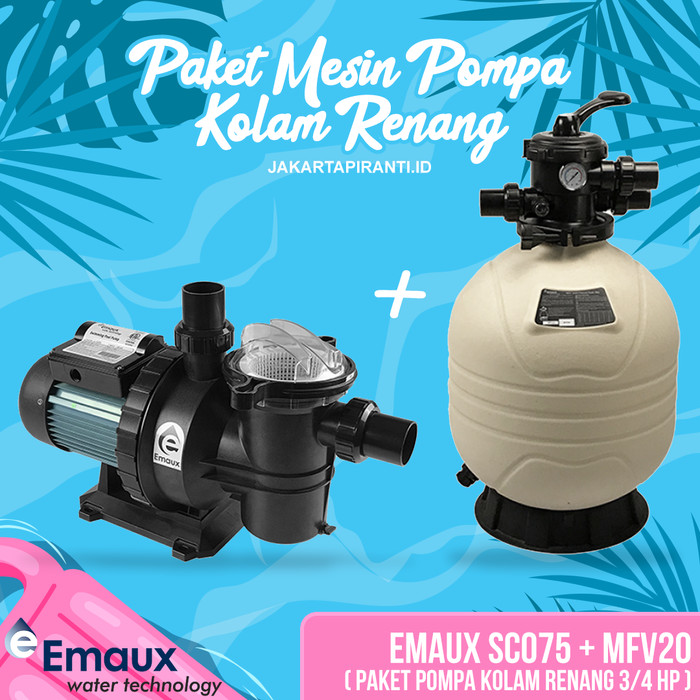 Jual Paket Pompa Kolam Renang 0.75 HP Emaux SC075 + Sand ...