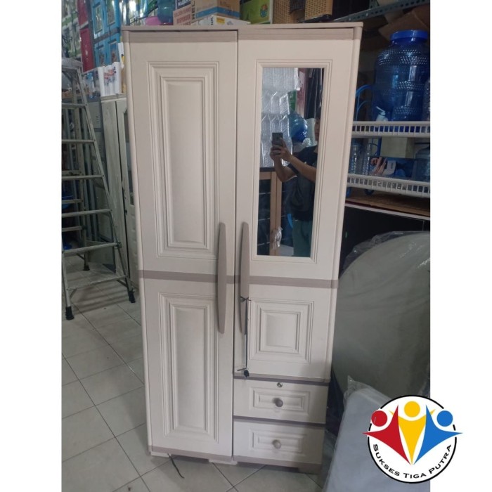 Jual JUAL LEMARI  PLASTIK  OLYMPLAST 2  PINTU  Kaca Gantung 