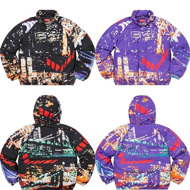 city lights puffy jacket supreme