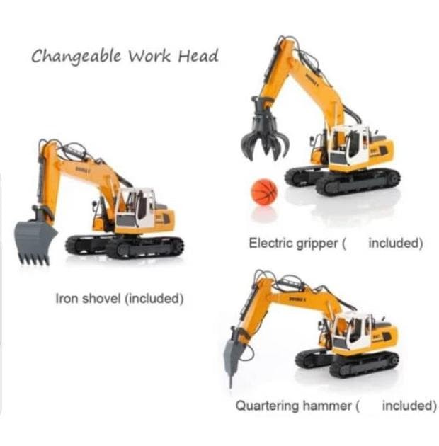 rc excavator double e
