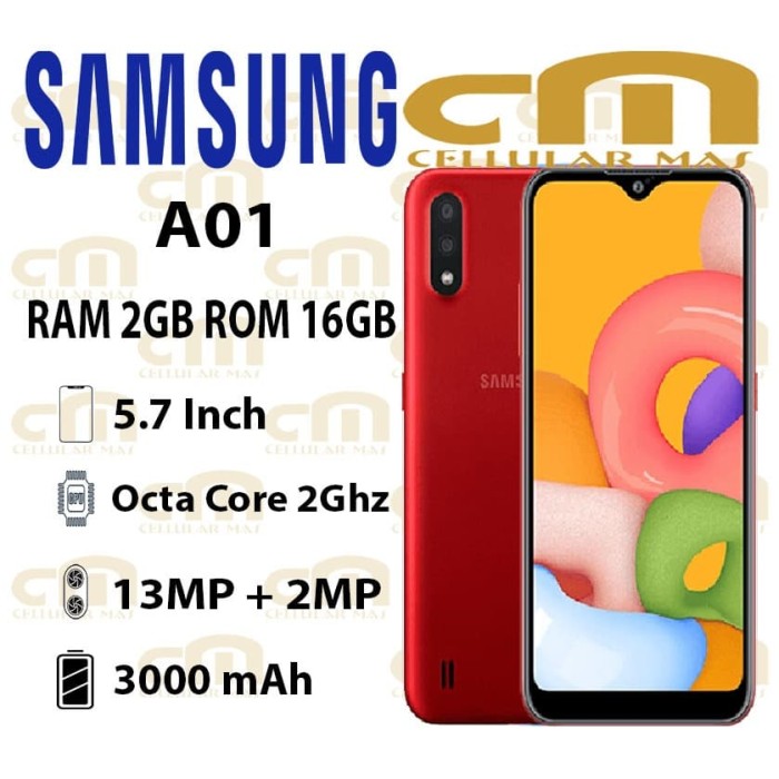 Jual Samsung Galaxy A01 2/16 RAM 2GB ROM 16GB GARANSI