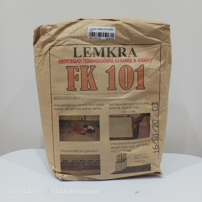 Jual Lemkra FK 101 Sak 5 Kg - Semen Instan Perekat Keramik ...