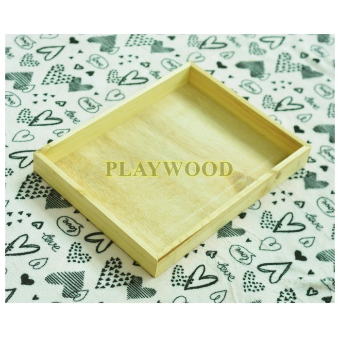 Jual 30 cm x 40 cm Wooden Box Hantaran Nampan Kayu Kotak  