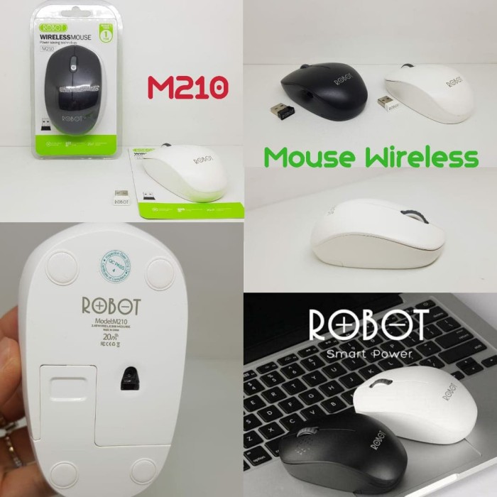 Jual Robot M210 Mouse Wireless Optical 2.4GHz Mouse ROBOT