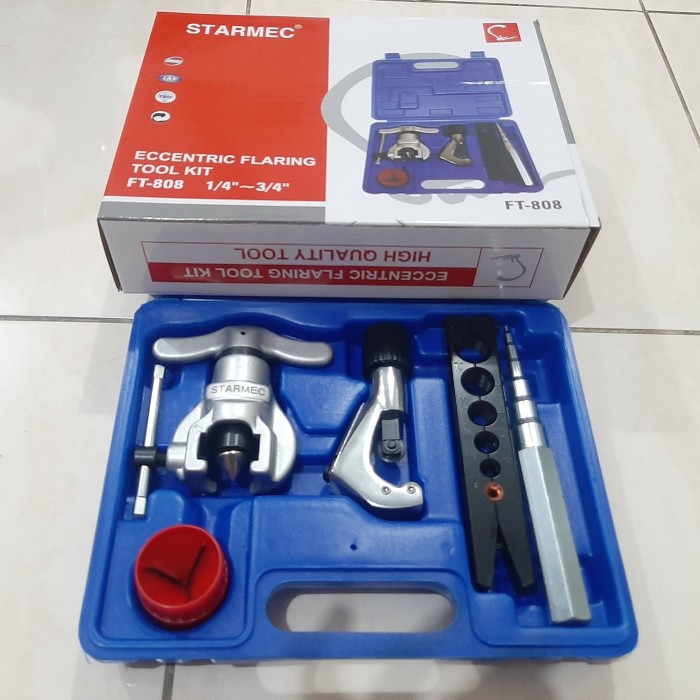 Jual FLARING tool FT 808 plus reamer cutter swaging box alat pasang